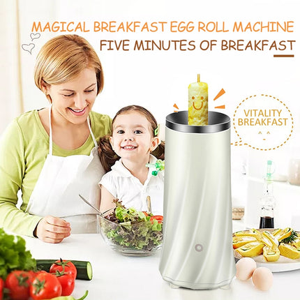Automatic Multifunctional Egg Roll Maker Electric Egg Boiler Omelette Machine Breakfast Egg Tool(Green)-garmade.com