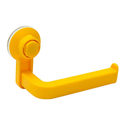 Toilet Paper Holder Suction Cup Wall Mount Removable Rack(Yellow)-garmade.com