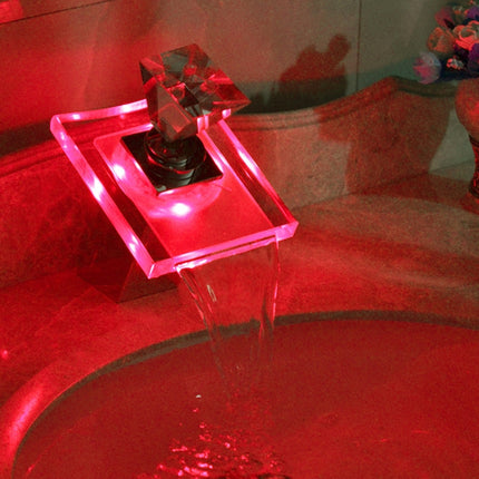 LED Waterfall Faucet Colorful Temperature Control Color-changing Anti-scalding Faucet-garmade.com