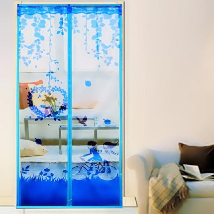 Summer Anti-Mosquit Curtain Encryption Magnetic Screen, Size:90x210cm(Blue)-garmade.com
