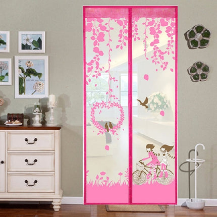 Summer Anti-Mosquit Curtain Encryption Magnetic Screen, Size:90x210cm(Pink)-garmade.com
