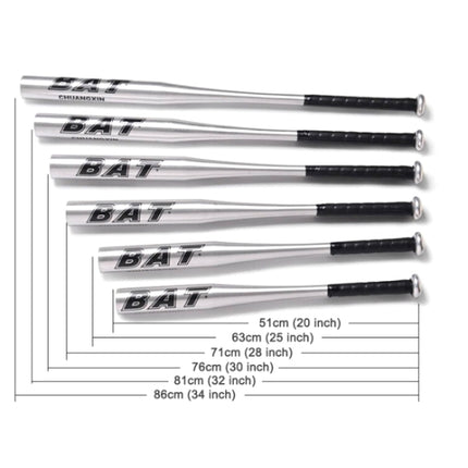 Silver Aluminium Alloy Baseball Bat Batting Softball Bat, Size:32 inch-garmade.com