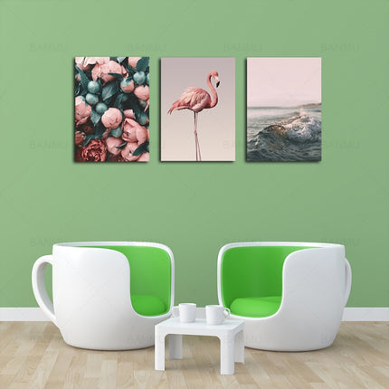 B283 Canvas Painting Modern Wall Art Poster Home Decoration with Frame, Size:30x40cm(Sea)-garmade.com