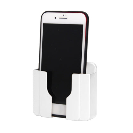 Wall Mobile Phone Holder Stand Socket Charger Storage Box(White)-garmade.com