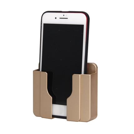 Wall Mobile Phone Holder Stand Socket Charger Storage Box(Gold)-garmade.com