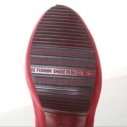 Women Shoes Round Toe Stiletto High Heels, Size:41(Red)-garmade.com