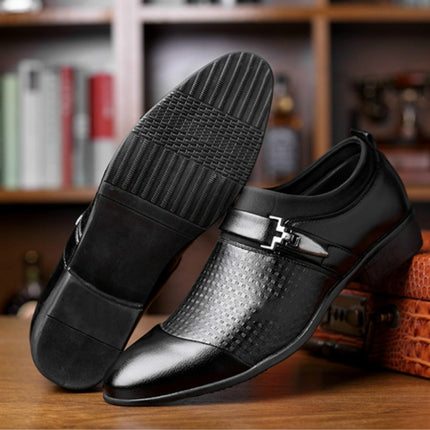 Autumn And Winter Business Dress Large Size Men's Shoes, Size:39(Black)-garmade.com