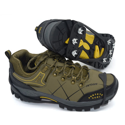 8 Teeth Ice Claw Outdoor Non-slip Shoes Covers for Ice Snow Ground, Size:L（41-45 Yards）(Black)-garmade.com