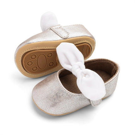 Baby Girl Toddler Shoes Newborn Soft Cloth Shoes Princess Shoes Flat Shoes, Size:12(Gold)-garmade.com