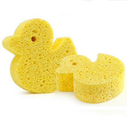 Baby Newborn Child Bath Artifact Sponge(Yellow Duckling)-garmade.com