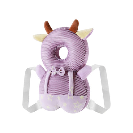 Infant Baby Learning to Walk Sitting Fall Protection Head Cotton Core Pillow Protector Safety Care, Size:Conventional(Cow Mesh)-garmade.com