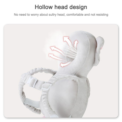 Infant Baby Learning to Walk Sitting Fall Protection Head Cotton Core Pillow Protector Safety Care, Size:Conventional(Lion Half Net and Half fleeceH)-garmade.com