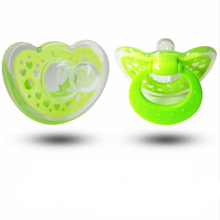 Baby Child Silicone Soft Round Head Resistant to Tearing Sleepy Pacifier(Cherry Powder)-garmade.com