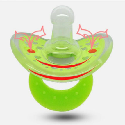 Baby Child Silicone Soft Round Head Resistant to Tearing Sleepy Pacifier(Cherry Powder)-garmade.com