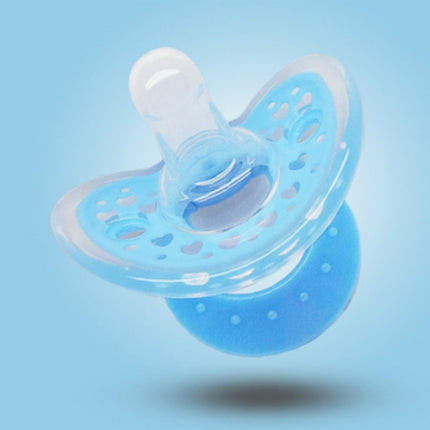 Baby Child Silicone Soft Round Head Resistant to Tearing Sleepy Pacifier(Sky Blue)-garmade.com