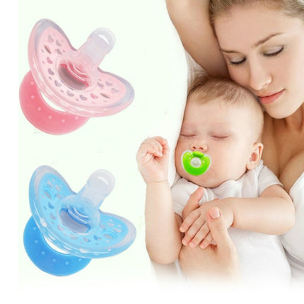Baby Child Silicone Soft Round Head Resistant to Tearing Sleepy Pacifier(Sky Blue)-garmade.com