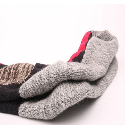Ski Socks Outdoor Sports Thick Long Sweat-absorbent Warm Hiking Socks, Size:40-45(Black)-garmade.com