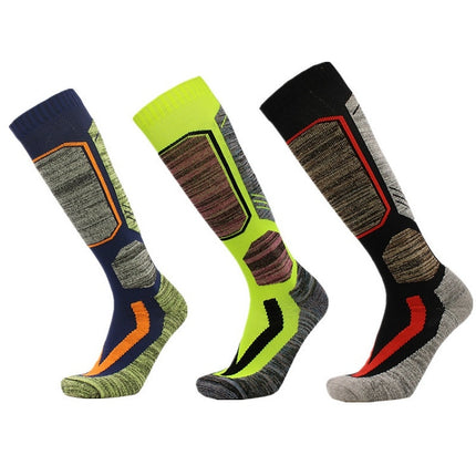 Ski Socks Outdoor Sports Thick Long Sweat-absorbent Warm Hiking Socks, Size:40-45(Dark Blue)-garmade.com