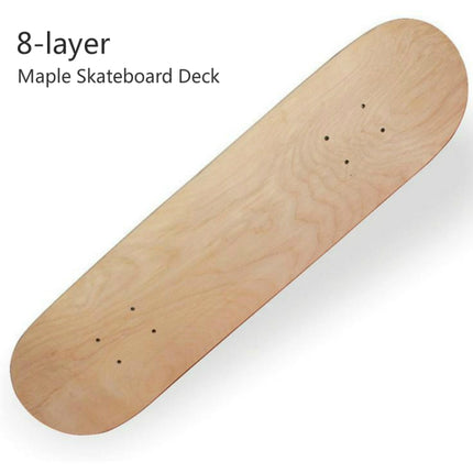 Four-wheeled Skateboard 8-layer Maple Double Raised Skateboard Surface Roughcast Board, Size:31 x 8 inch(As Shown)-garmade.com