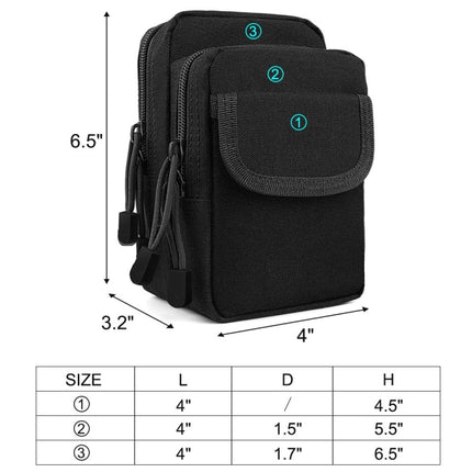 Small Pocket Gadget Belt Waist Bag Phone Bag Holster(Army Green)-garmade.com