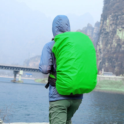 45L Adjustable Waterproof Dustproof Backpack Rain Cover Portable Ultralight Protective Cover(Green)-garmade.com