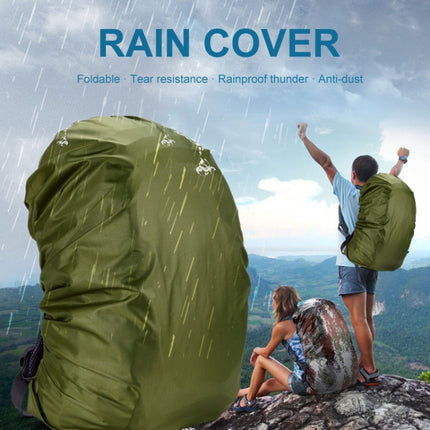 55-60L Adjustable Waterproof Dustproof Backpack Rain Cover Portable Ultralight Protective Cover(Green)-garmade.com