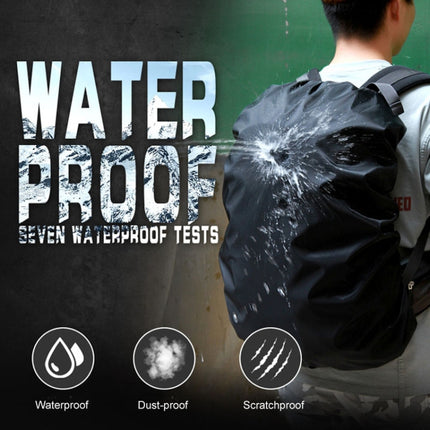 70L Adjustable Waterproof Dustproof Backpack Rain Cover Portable Ultralight Protective Cover(Black)-garmade.com