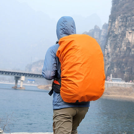 80L Adjustable Waterproof Dustproof Backpack Rain Cover Portable Ultralight Protective Cover(Orange)-garmade.com