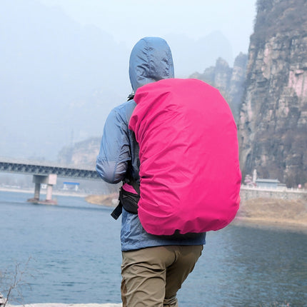 80L Adjustable Waterproof Dustproof Backpack Rain Cover Portable Ultralight Protective Cover(Pink)-garmade.com