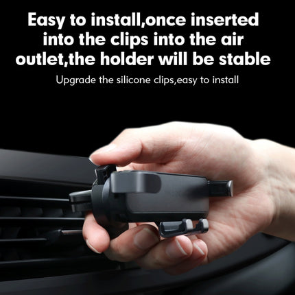 Car Air Conditioning Air Outlet Mobile Phone Holder(Black Upgrade Pro Metal)-garmade.com