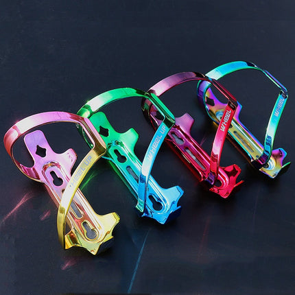 WHEEL UP Colorful Bicycle Bottle Cage Two-Color Aluminum Alloy Bottle Cage Riding Equipment(Rose red)-garmade.com