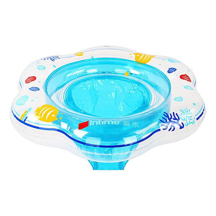 Intime PVC Infant Thick Double Underarm Swimming Ring Sitting Ring(Blue)-garmade.com