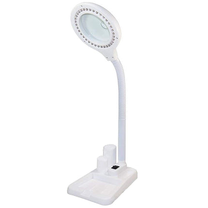 2 PCS White Led Desk Lamp Desktop Magnifying Glass Work Lamp(US Plug)-garmade.com