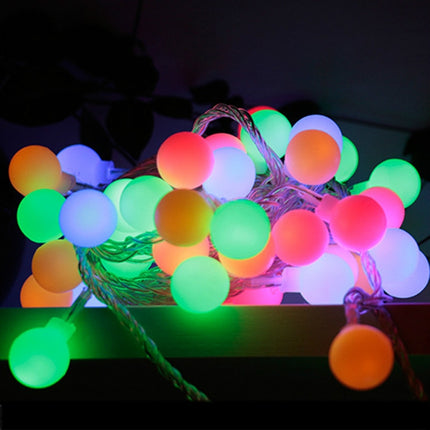 LED Waterproof Ball Light String Festival Indoor and Outdoor Decoration, Color:Colorful 20 LEDs -Battery Power-garmade.com