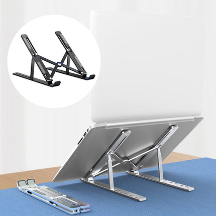 Aluminum Alloy Couch Notebook Mount Sofa Foldable Laptop Stand(Black)-garmade.com