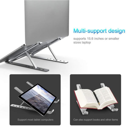 Aluminum Alloy Couch Notebook Mount Sofa Foldable Laptop Stand(Black)-garmade.com