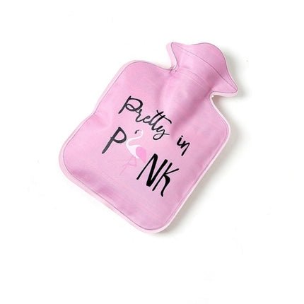Cartoon Mini Water Injection Hot Water Bag Portable Hand Warmer, Color:Pink Flamingo-garmade.com
