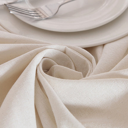 Linen Cotton Thicken Tablecloth Hem Splice Washable Coffee Dinner Table Cloth for Wedding Banquet, Size:100x140cm(White Lace)-garmade.com