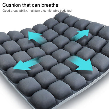 Air Cushion 3D Airbag Breathable Office Beautiful Buttocks Cushion Decompression Massage Cushion(Water Dual-Use Black Cushion)-garmade.com