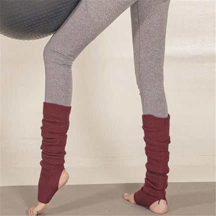 Yoga Leggings Stockings Winter Adult Sports Socks Warm Wool Socks(Red)-garmade.com