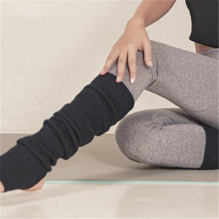 Yoga Leggings Stockings Winter Adult Sports Socks Warm Wool Socks(Black)-garmade.com