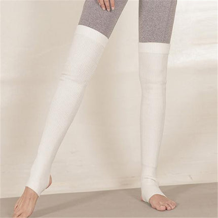 Yoga Leggings Stockings Winter Adult Sports Socks Warm Wool Socks(White)-garmade.com