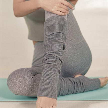 Yoga Leggings Stockings Winter Adult Sports Socks Warm Wool Socks(Grey)-garmade.com