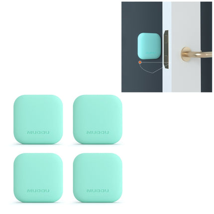 4 PCS MUDDU Silicone Protective Pad Collision-Proof Wall Stickers(Square Green)-garmade.com