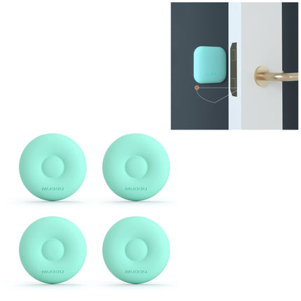 4 PCS MUDDU Silicone Protective Pad Collision-Proof Wall Stickers(Round Green)-garmade.com
