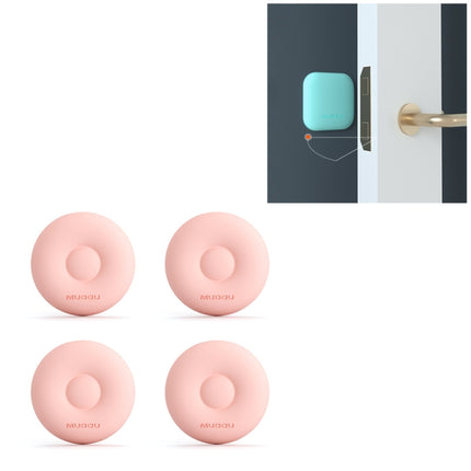 4 PCS MUDDU Silicone Protective Pad Collision-Proof Wall Stickers(Round Pink)-garmade.com