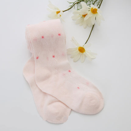 Children Mesh Thin Dance Socks Girls Small Fresh Cotton Pantyhose, Size:21/23(Pink)-garmade.com