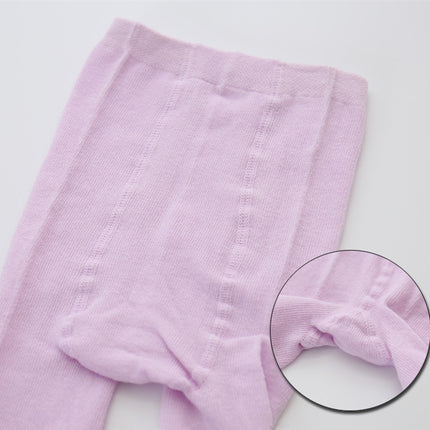 Children Mesh Thin Dance Socks Girls Small Fresh Cotton Pantyhose, Size:21/23(Purple)-garmade.com