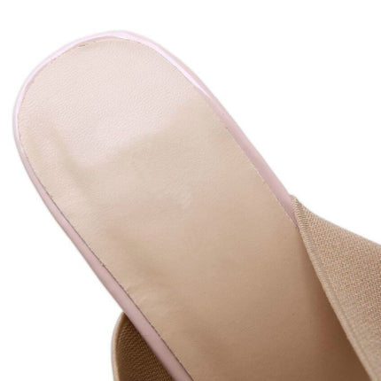 Women Shoes Simple Transparent Lace Up High Heels, Size:38(Beige)-garmade.com