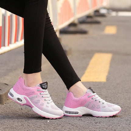 Women Shoes Breathable Mesh Soft Sole Sneakers, Size:38(Pink)-garmade.com